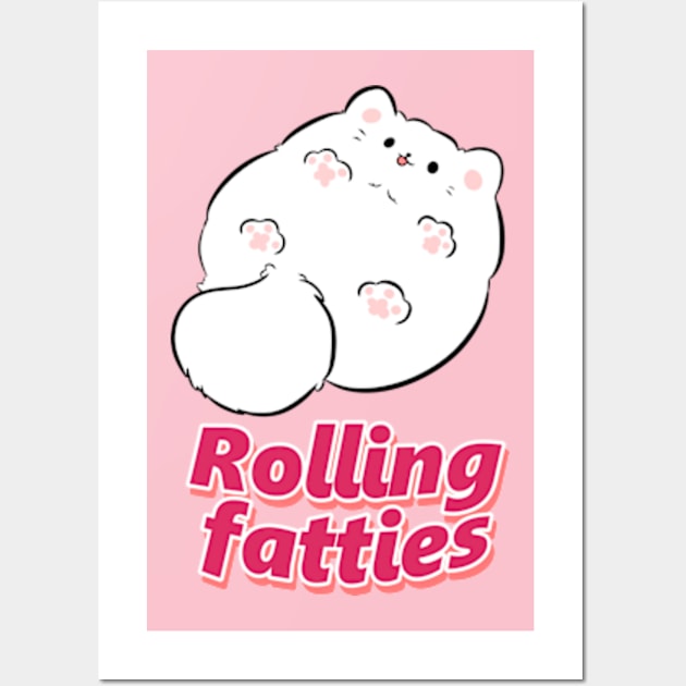 Rolling Fatties Cat Wall Art by Linys